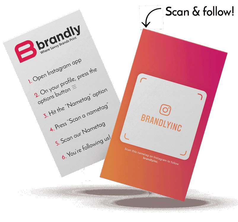 a brochure with a picture of a brand on it.