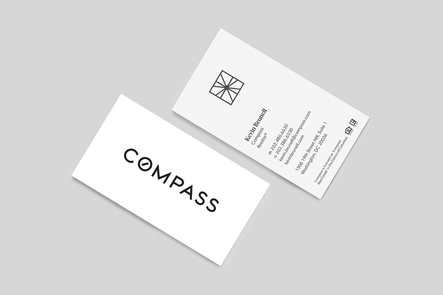 Compass Realtor Business Card Compass Realtor Business Card black and white