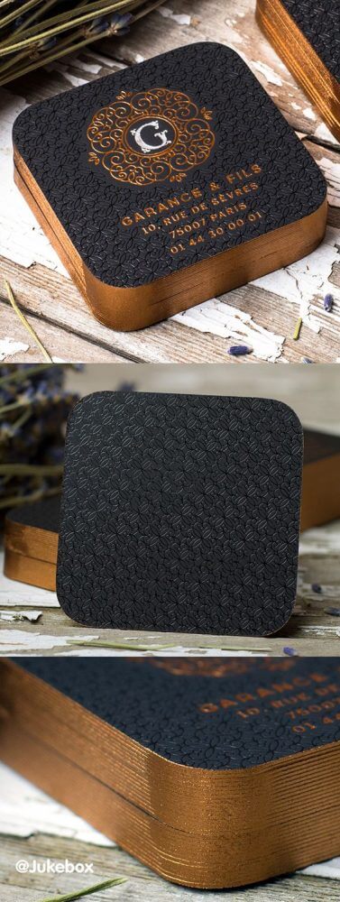 Gold foil coaster-style cards