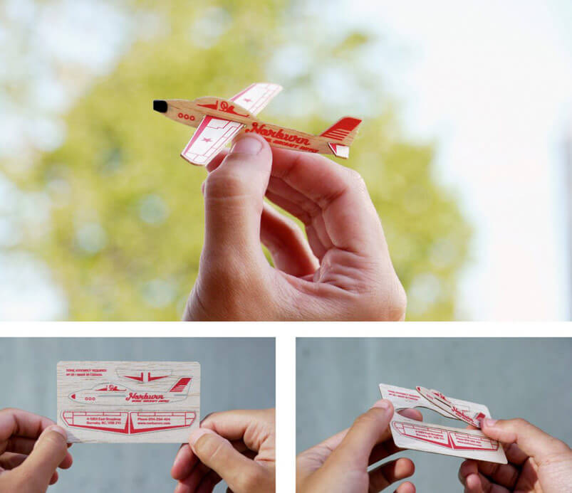 Airplane-shaped card