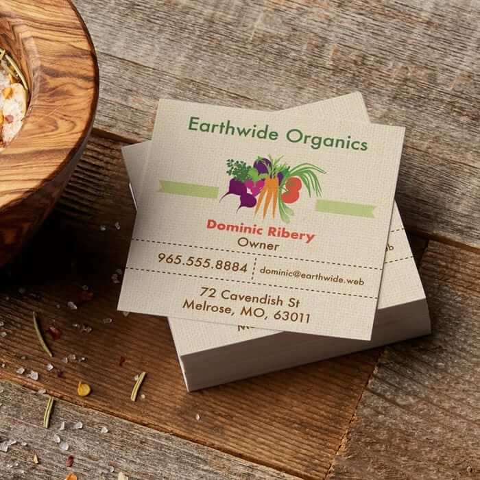 Square wood-grain cards