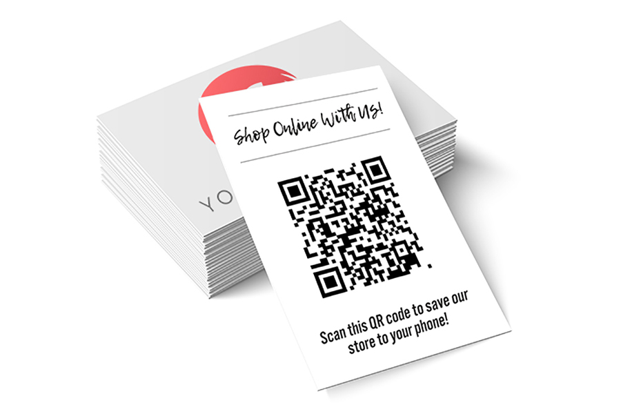 Online retailer business card with QR Code Online retailer business card with QR Code