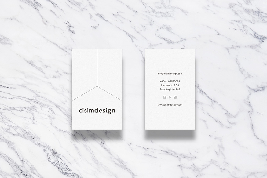 Simple Social Media Icons on Business Card Simple Social Media Icons on Business Card