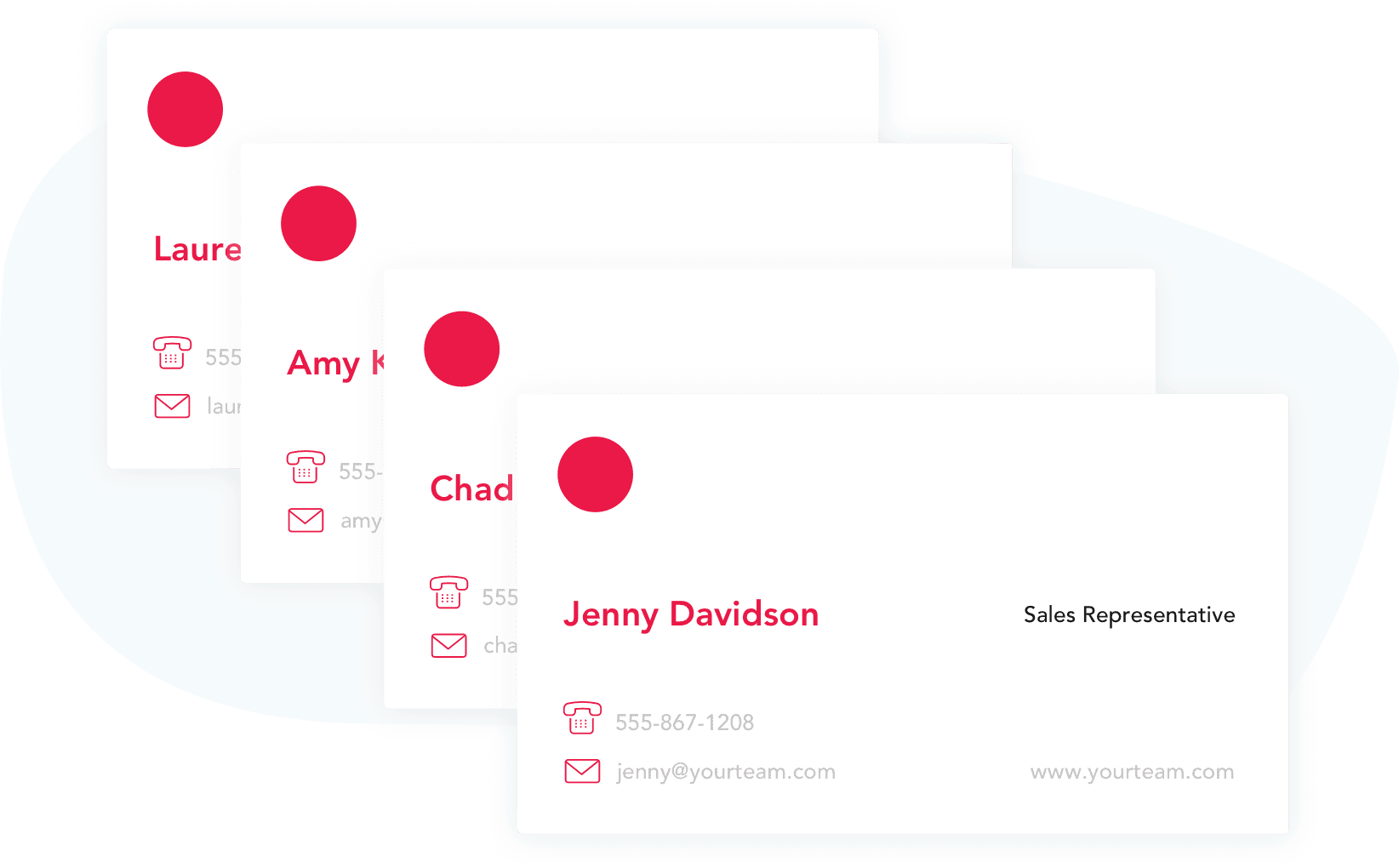 Create multiple business cards from the same template with Brandly.