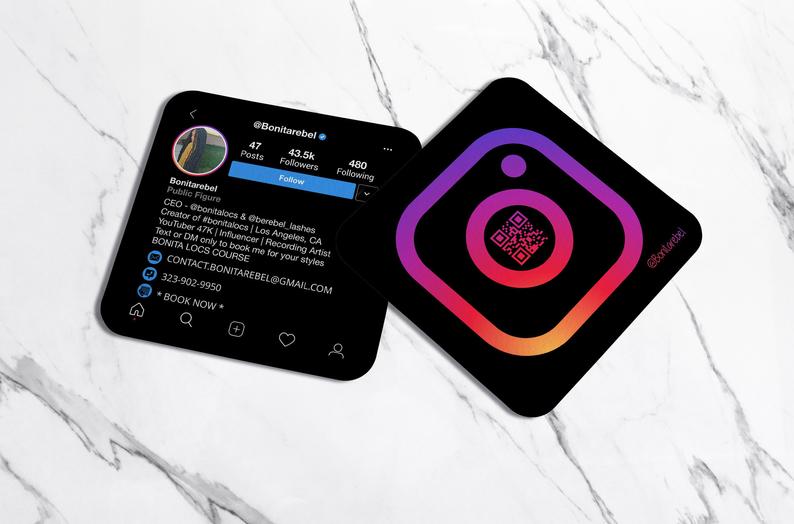 Instagram on business cards Instagram on business cards