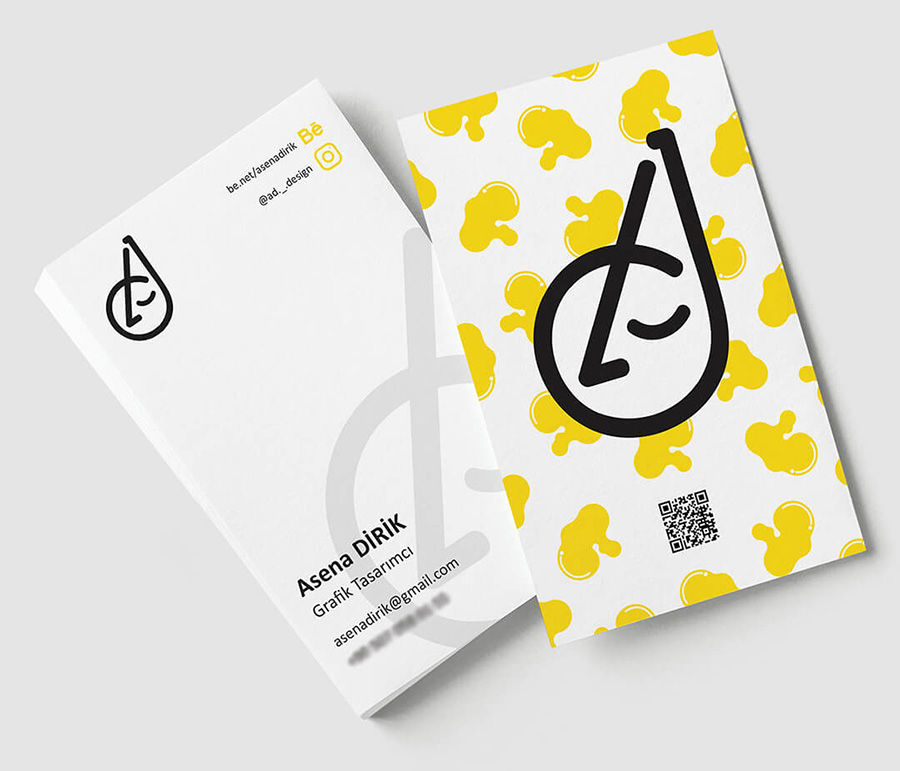 Business card QR Code graphic design Business card QR Code graphic design