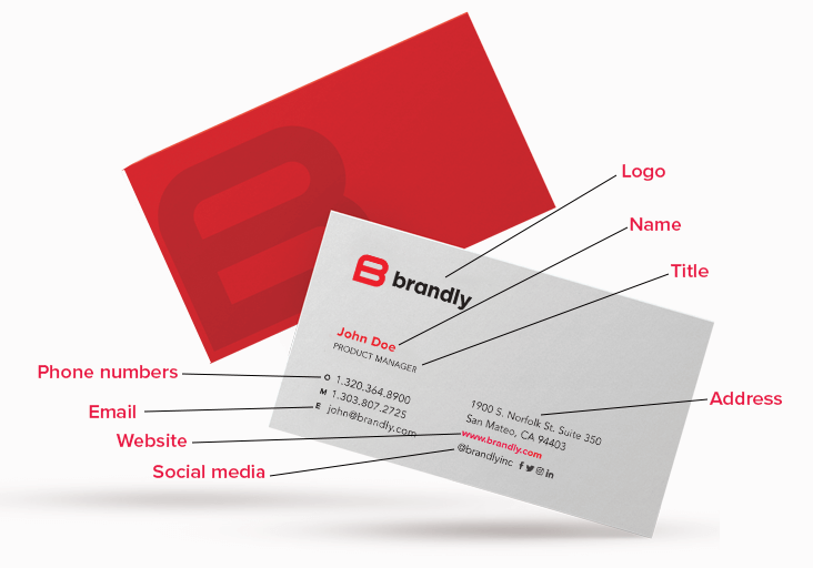Business card standard elements Business card standard elements