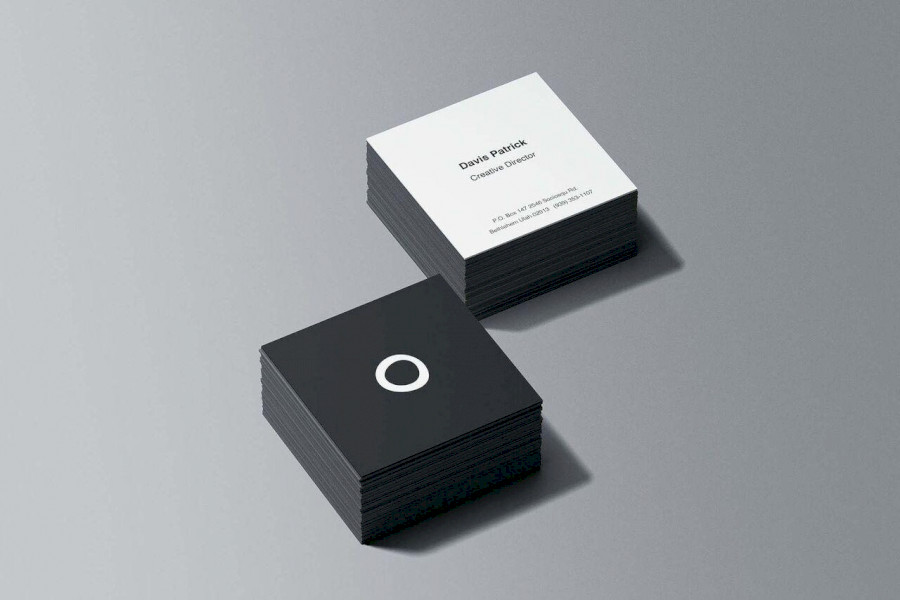 Minimal Square Business Card Minimal Square Business Card