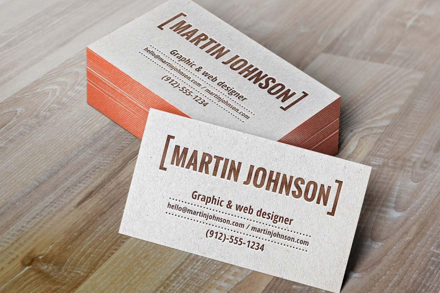 Luxury Letter Press Business Card Mockup Luxury Letter Press Business Card Mockup