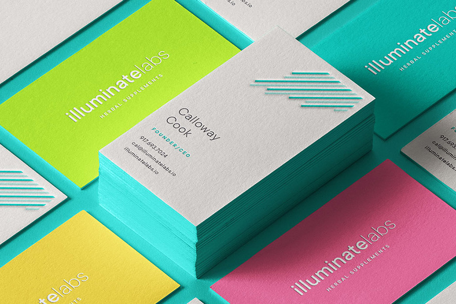 Colorful Vertical Business Card Design Colorful Vertical Business Card Design