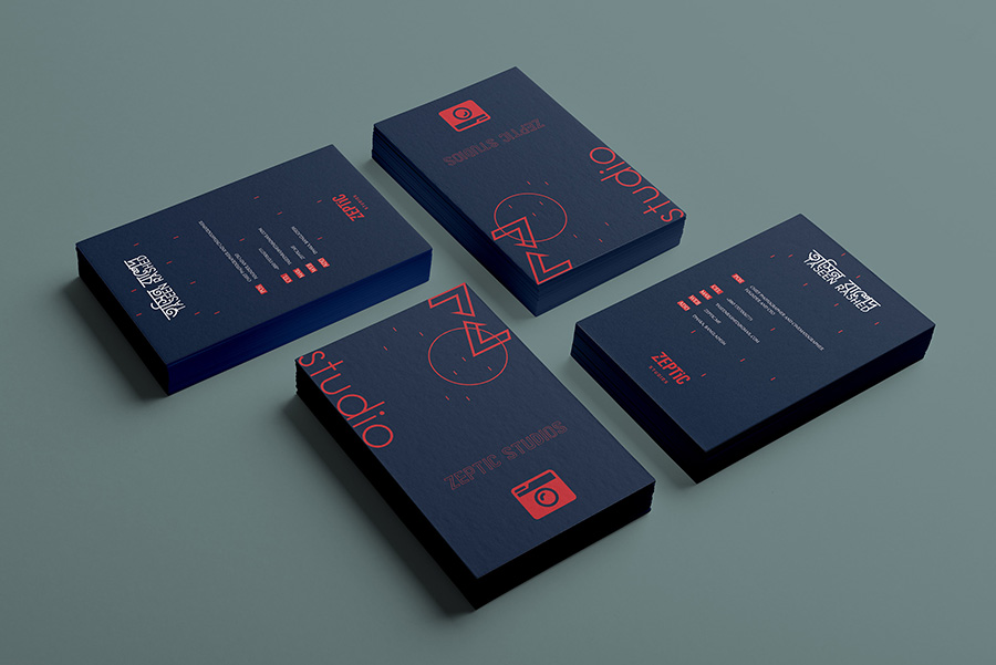 Edgy Vertical Business Card Design Edgy Vertical Business Card Design