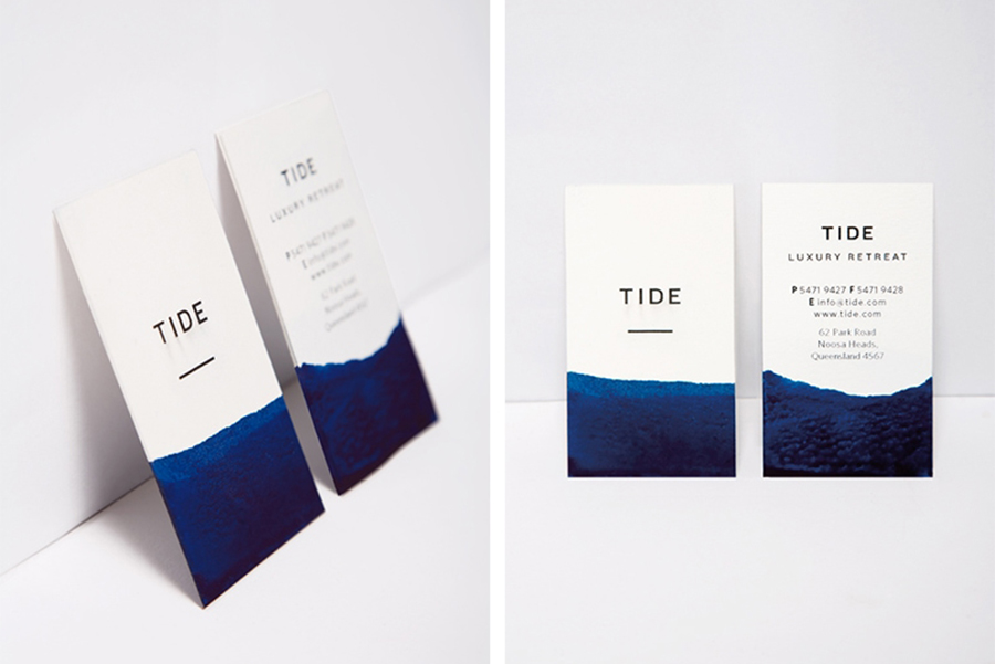 Relaxed Vertical Business Card Design Relaxed Vertical Business Card Design