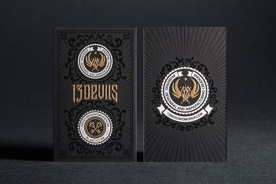 Dark Vertical Business Card Design Dark Vertical Business Card Design