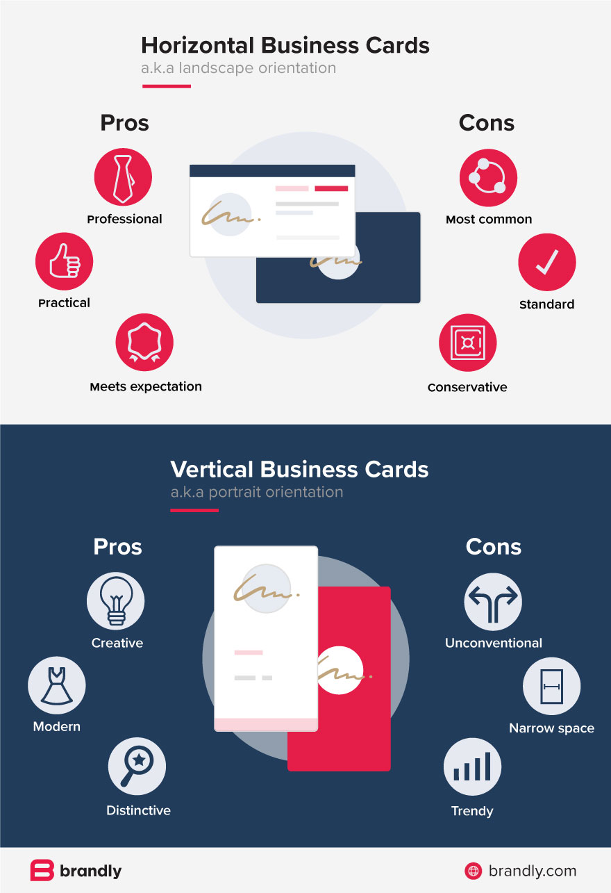 Infographic: Horizontal vs vertical Business Cards Infographic: Horizontal vs vertical Business Cards