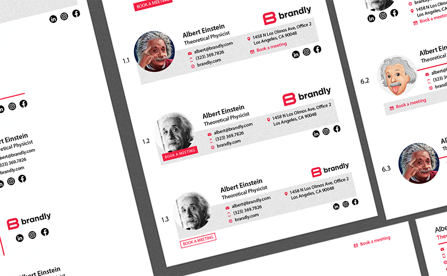 Different Versions of Email Signature Designs Different Versions of Email Signature Designs