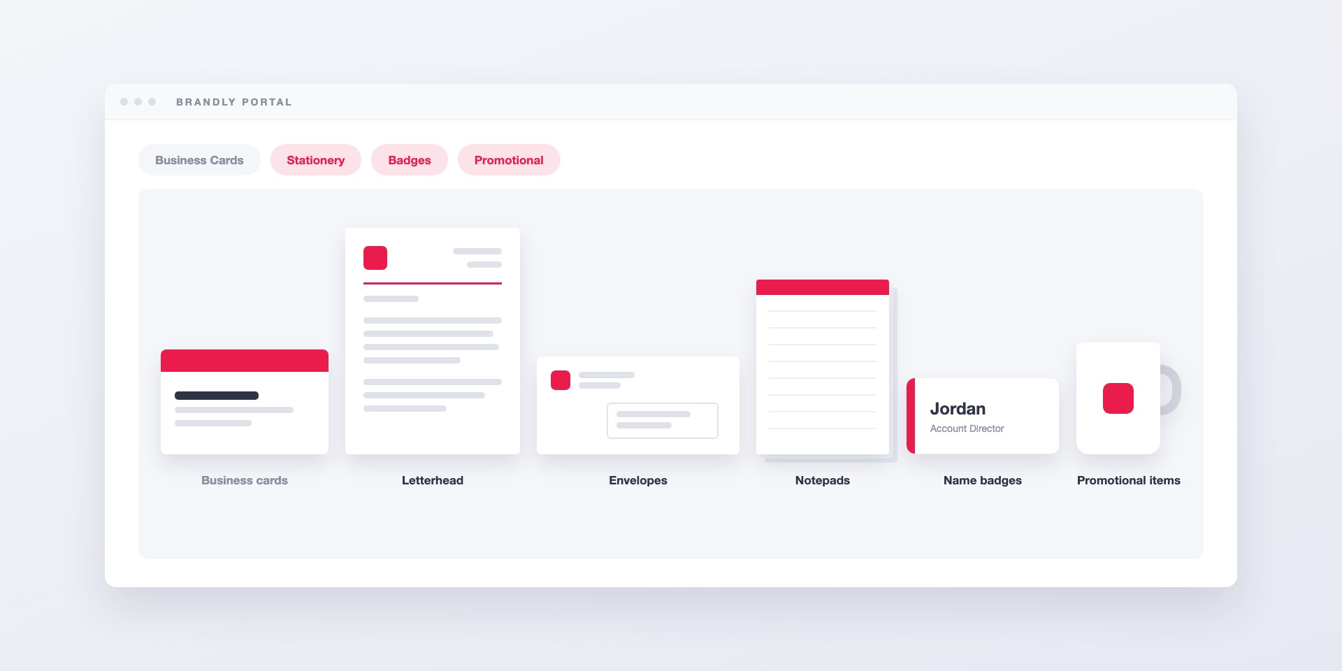 Beyond Business Cards: Letterhead, Envelopes, Name Badges and More in Your Brandly Portal